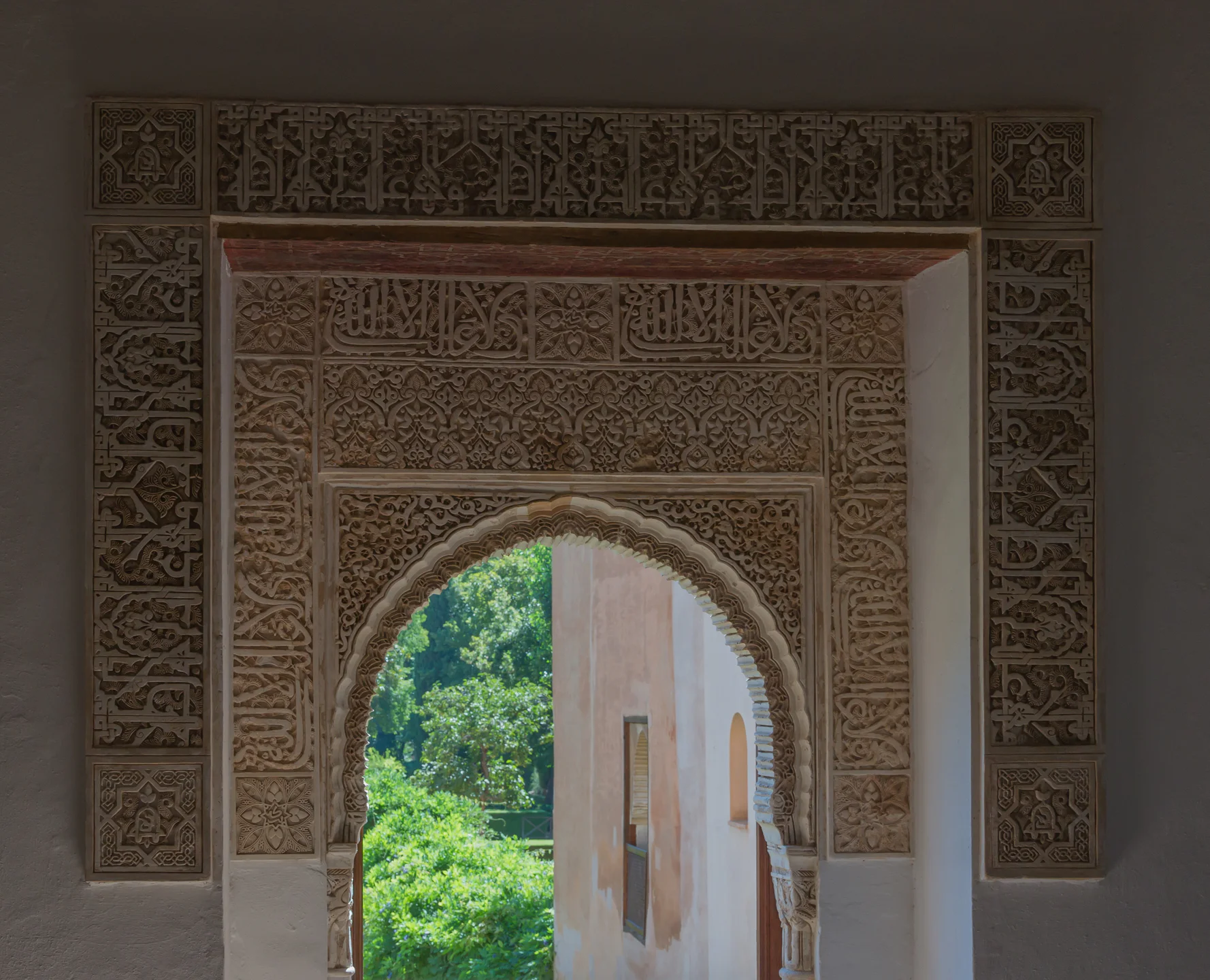 Detail of a window, Alhambra, Granada, Andalusia, Spain, shown here in a view that supports the article's main subject