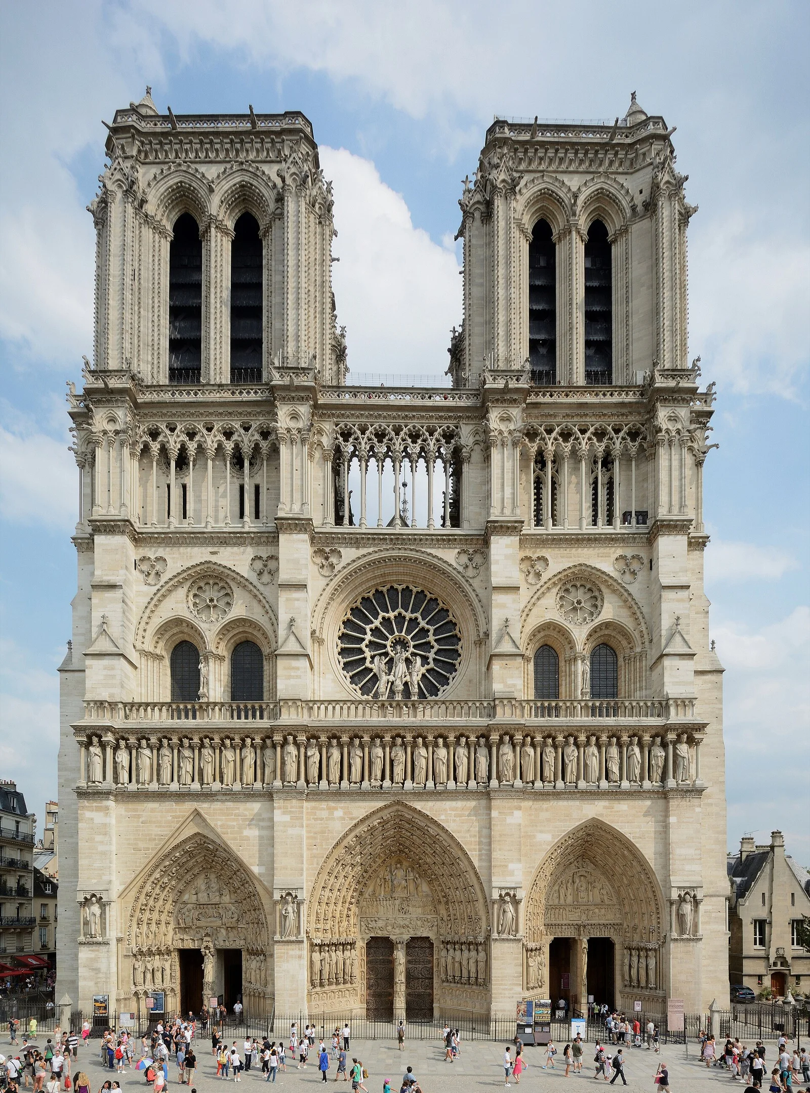 Cathedral Notre Dame de Paris, West view, Paris, France